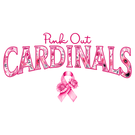 DTF Transfer • Arizona Football • Pink Out Floral + Ribbon
