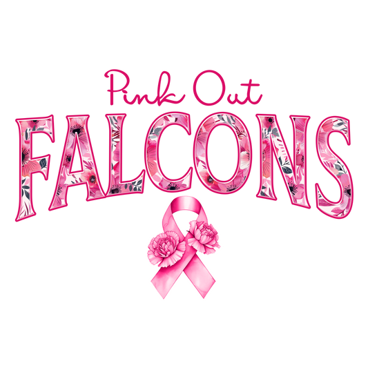 DTF Transfer • Atlanta Football • Pink Out Floral + Ribbon