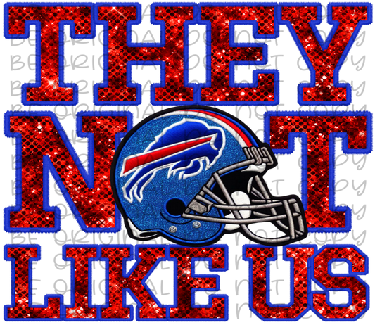 DTF Transfer • Buffalo Football • They Not Like Us (sequins)