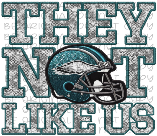 DTF Transfer • Philly Football • They Not Like Us (sequins)
