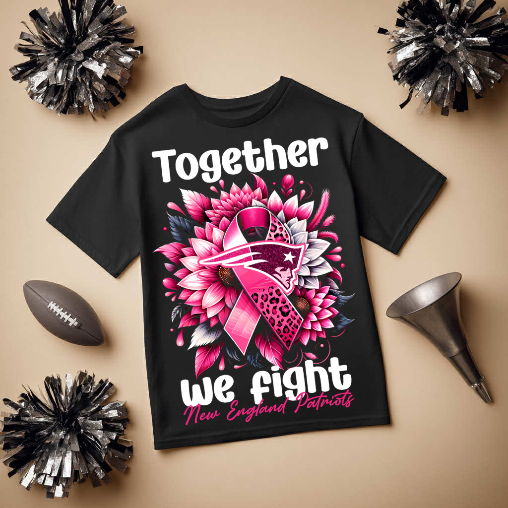 DTF Transfer • Patriots Football • Together We Fight + Ribbon