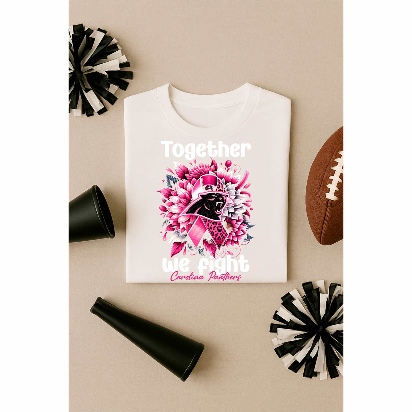 DTF Transfer • Carolina Football • Together We Fight + Ribbon